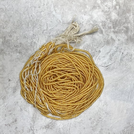 Image of Light Gold Mini Tie Waistbead 