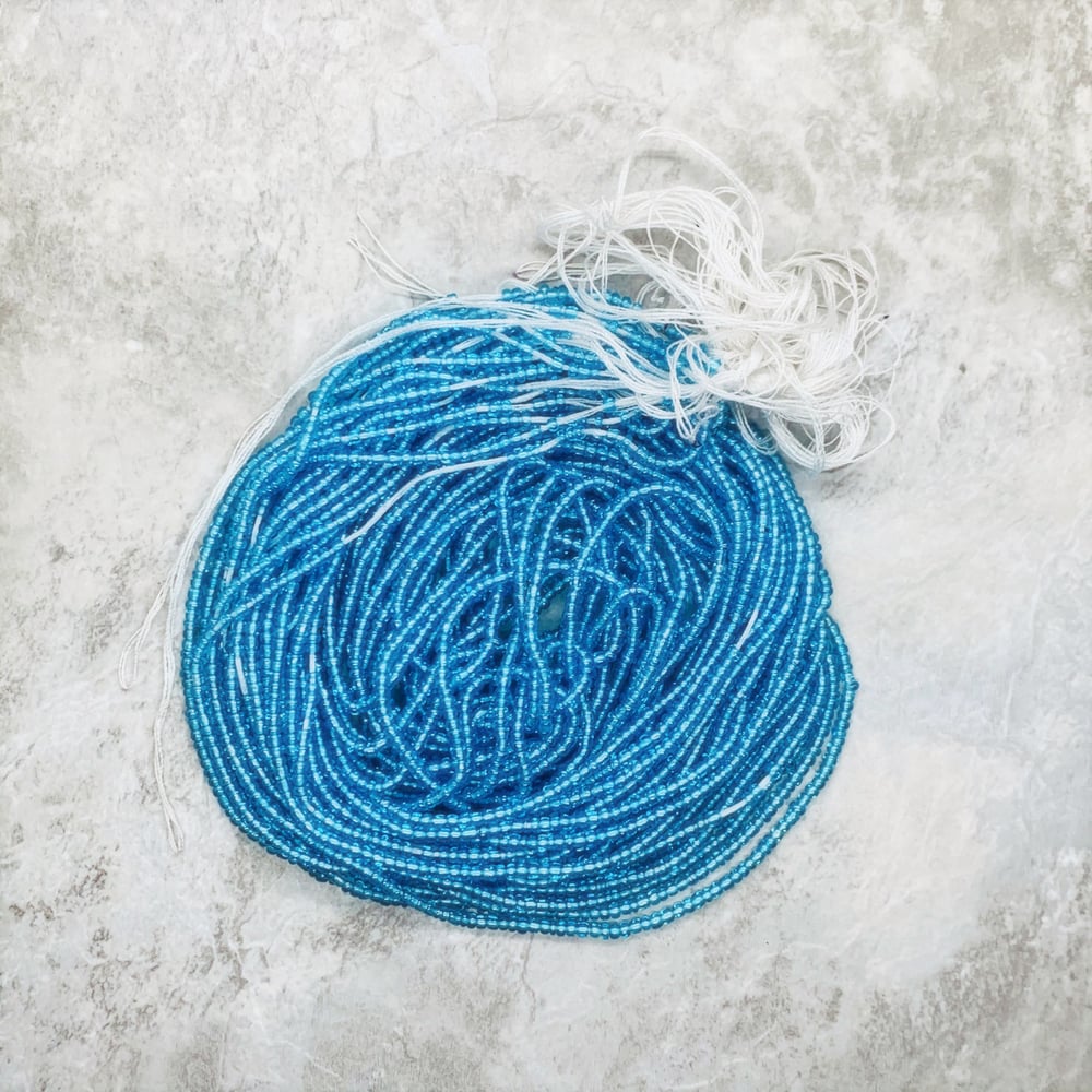 Image of Sky Blue Mini Tie Waistbead 