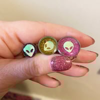 Image 2 of Alien Glitter Plugs (sizes 00g-2")