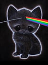 Dark Side Of The Meow Black Cat Art Print