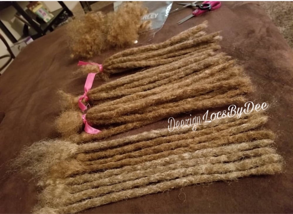 Image of #27 Color Honey Blonde 100% Human Hair Dreadlocks Extensions
