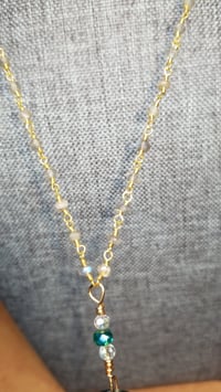 Image 3 of Green Amethyst with Labradorite Chain 