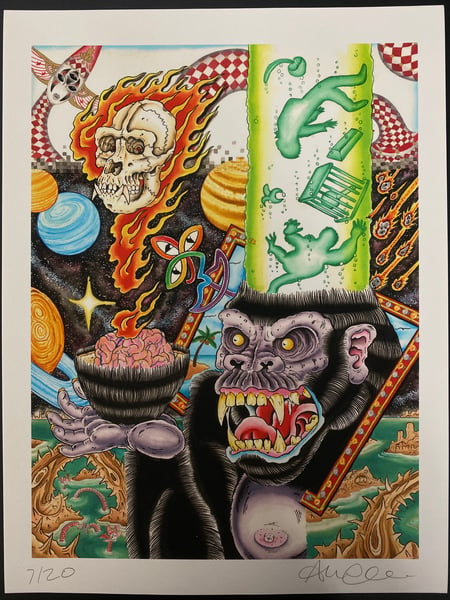 Image of “Stoned ape theory” PRINT 