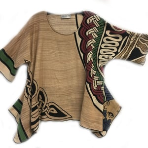 Image of Lisa Top - Celtic hand block printed and handwoven fabric - One-of-a-kind!