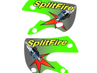 "Splitfire" Kawasaki KLX 110 Shroud Graphics 2002-2009