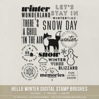 Hello Winter Stamp Brushes (Digital)