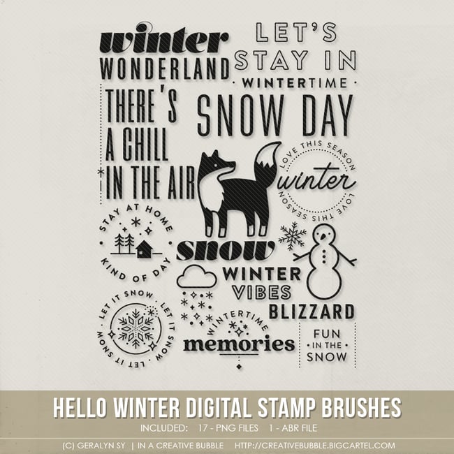 Winter Brush Stamps 
