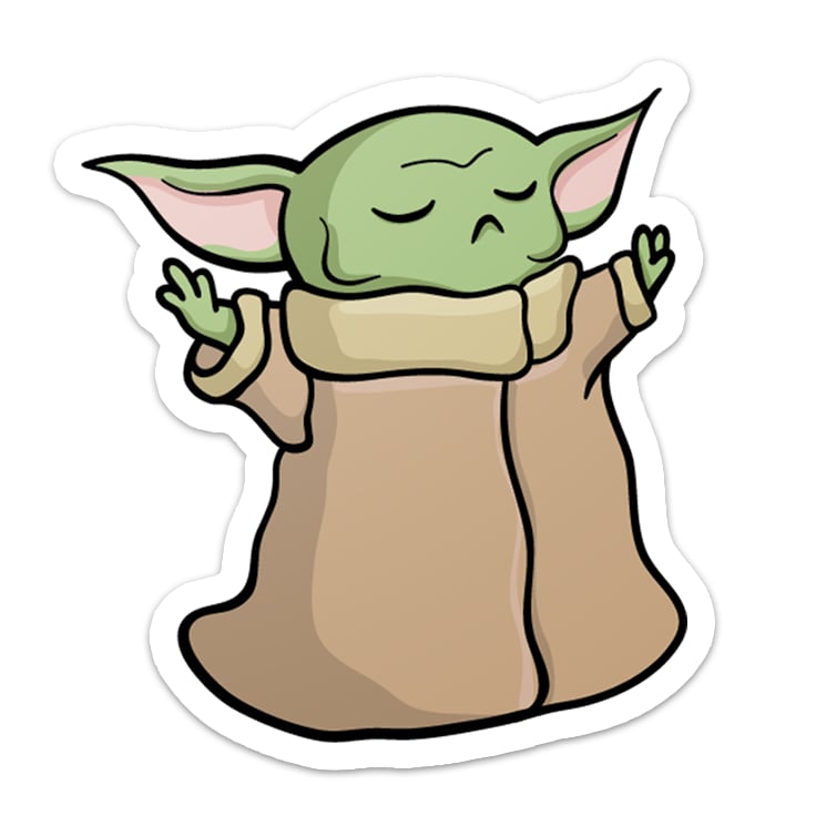 baby yoda sticker ezpz studio