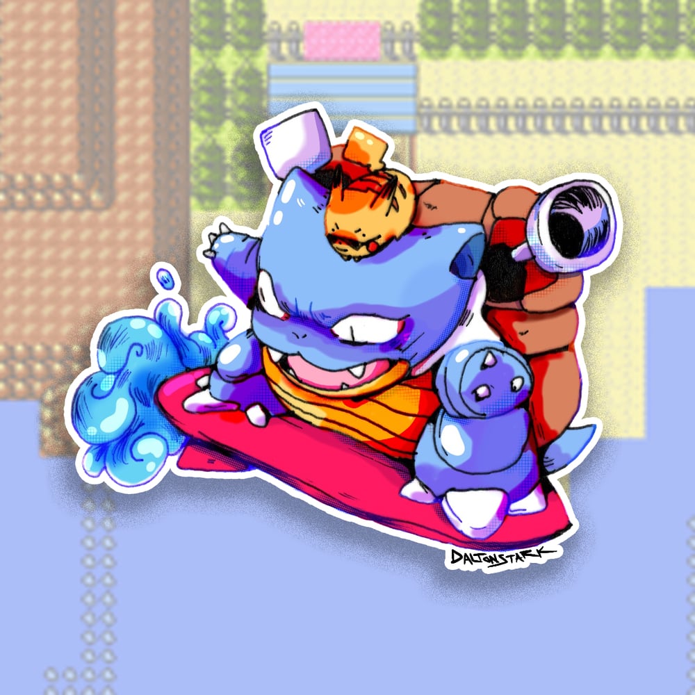 Image of Surfin' Blastoise Sticker