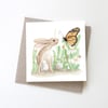 Greeting Card - Playing with Butterflies