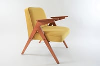 Image 1 of Fauteuil BUNNY jaune et oiseaux