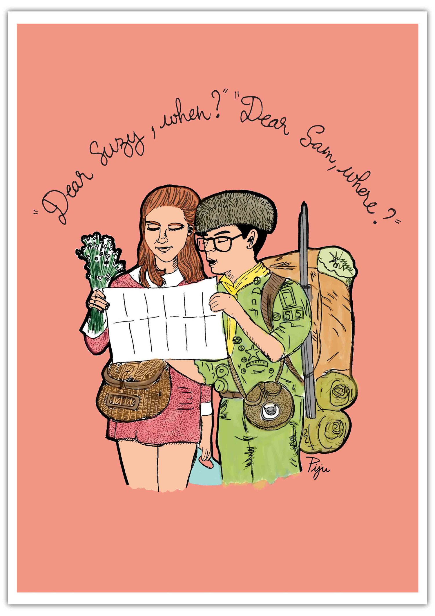 Image of "Suzy & Sam"- A4 Print (21cm X 29.7cm)