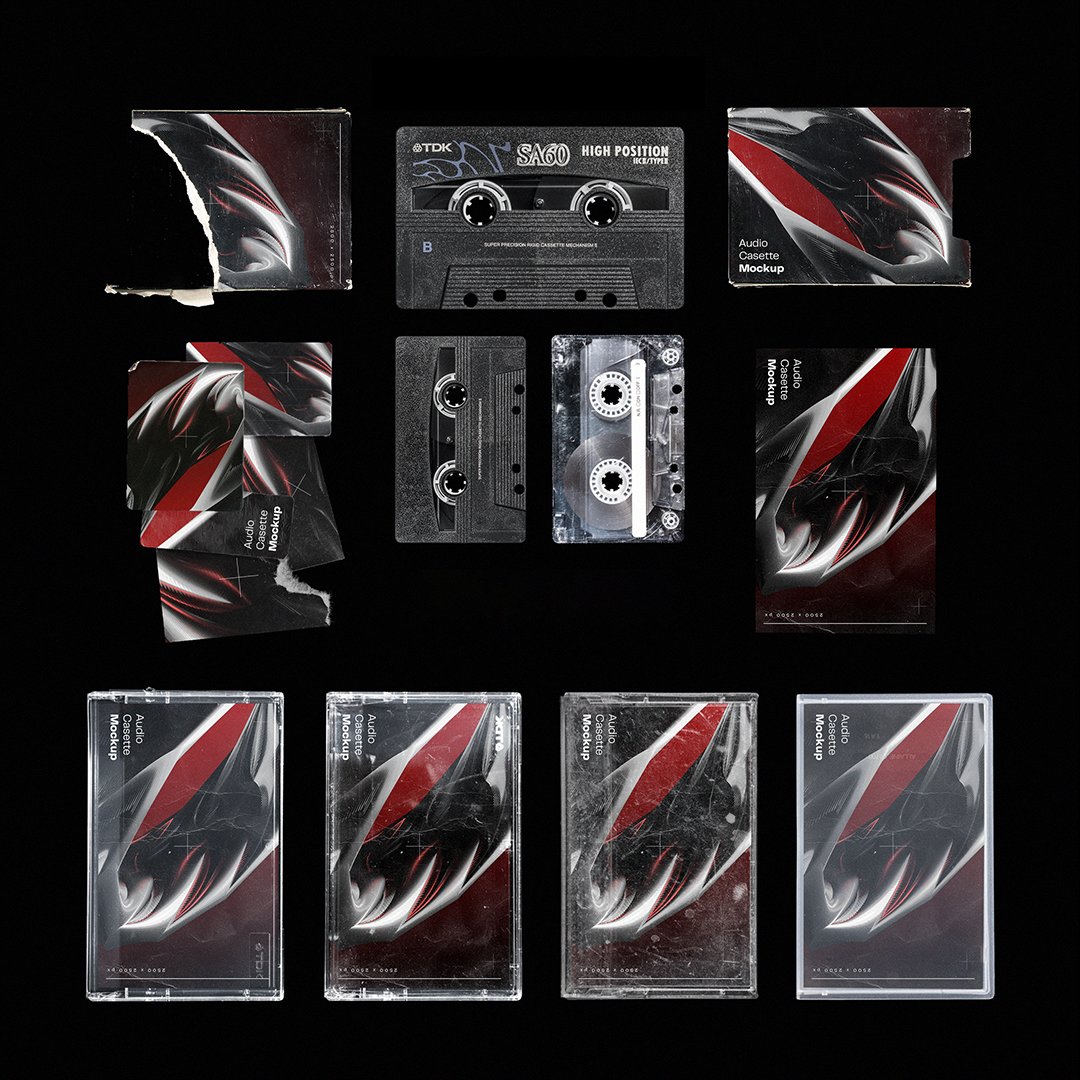 Image of Audio cassette mockup