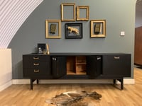 Image 2 of 7ft Black G plan sideboard 