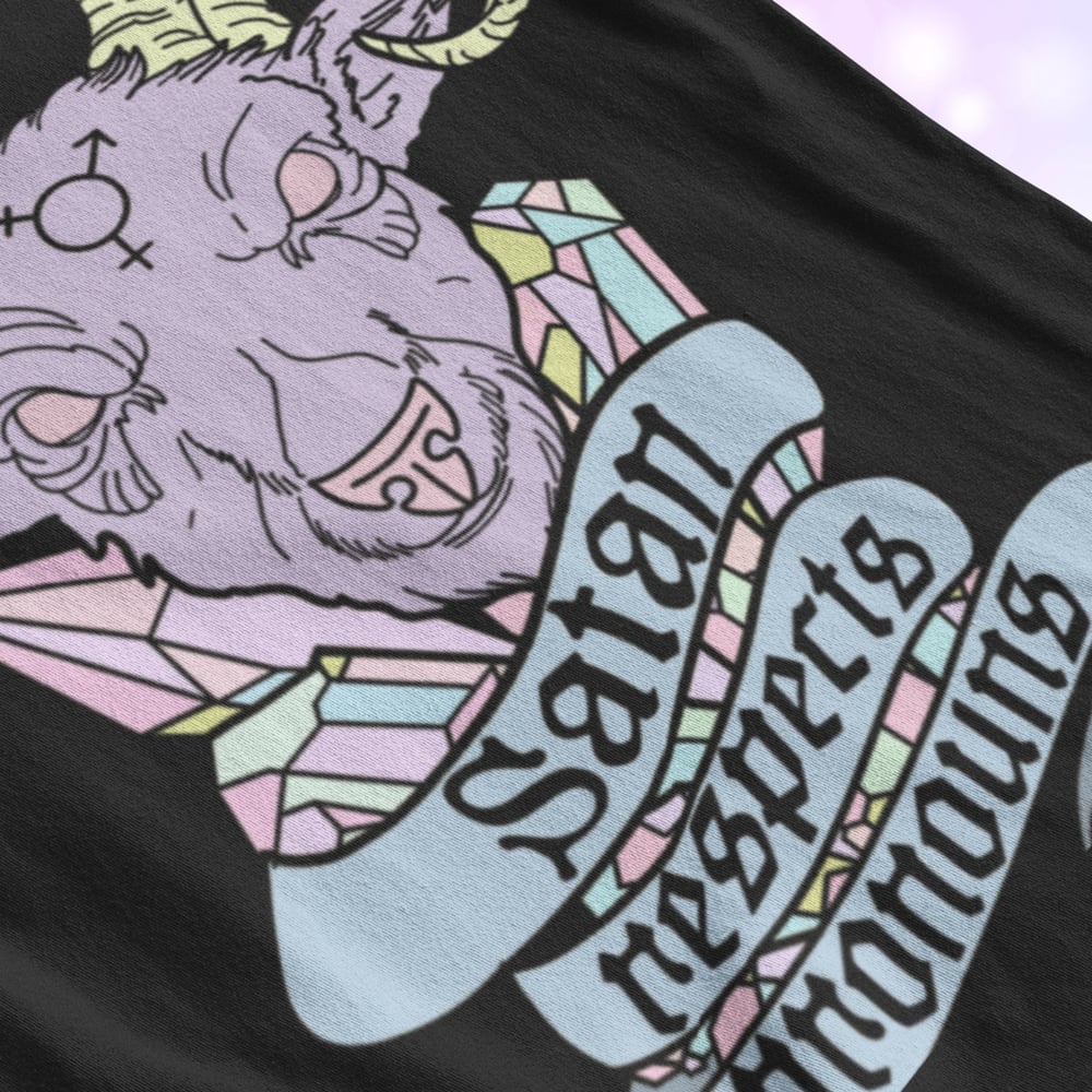 Image of Satan Respects Pronouns T-shirt