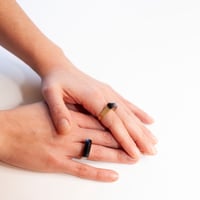 Image 3 of LOUISE RING _ VERMEIL & OBSIDIAN