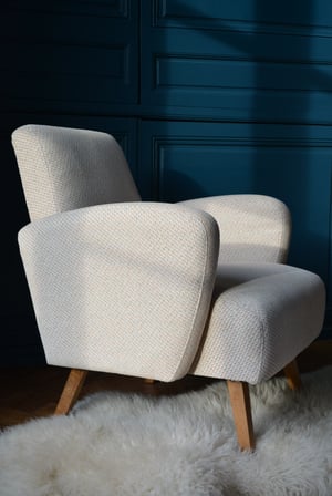 Image of Fauteuil ondulaire beige