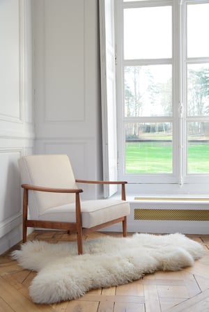 Image of Fauteuil beige chiné