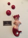 Little Devil Vintage Style Wall Mermaid with Bubbles