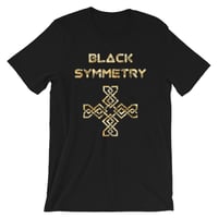 Image 3 of Men's Black Symmetry Cross Tee - available in black/red & black/gold - 
