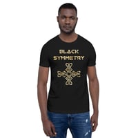 Image 1 of Men's Black Symmetry Cross Tee - available in black/red & black/gold - 