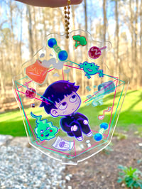 Image 2 of PREORDER Mob Pscyho 100 Acrylic Stand + Charm in 1