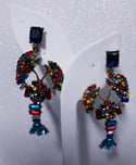 Multicolor Bohemian Lobester Dangle Earrings 