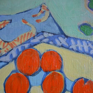 Image of Contemporary Painting, 'Zebras and Oranges,' Poppy Ellis