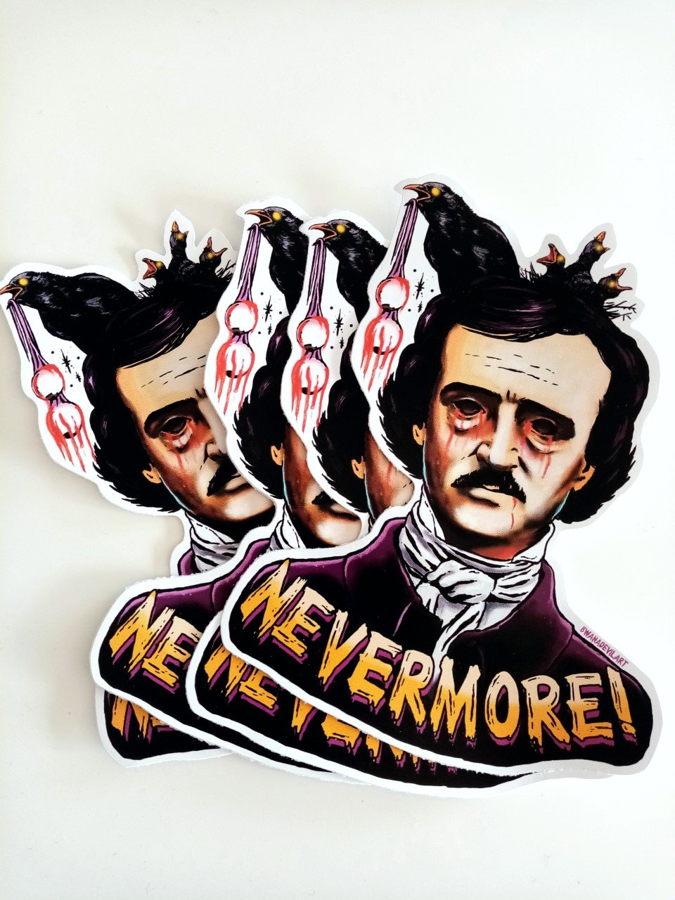 Image of Edgar Allan Poe (Nevermore!) Vinyl Sticker 