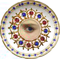 Image 1 of Lover´s eye - Rubí - Vintage French Porcelain Plate - More than 120 Years Antique - #0705