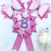 Image 2 of Birthday set, 2 bows and matching Rosette