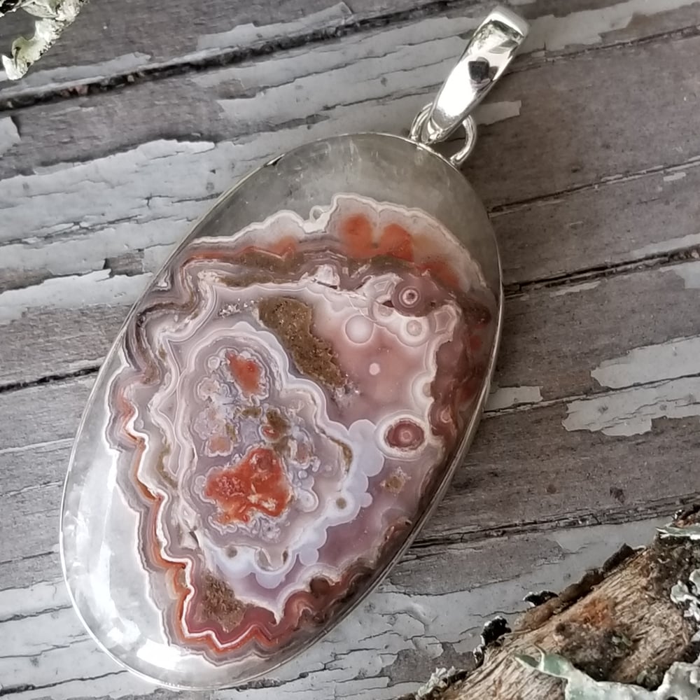 Image of Crazy Lace Pendant in Sterling