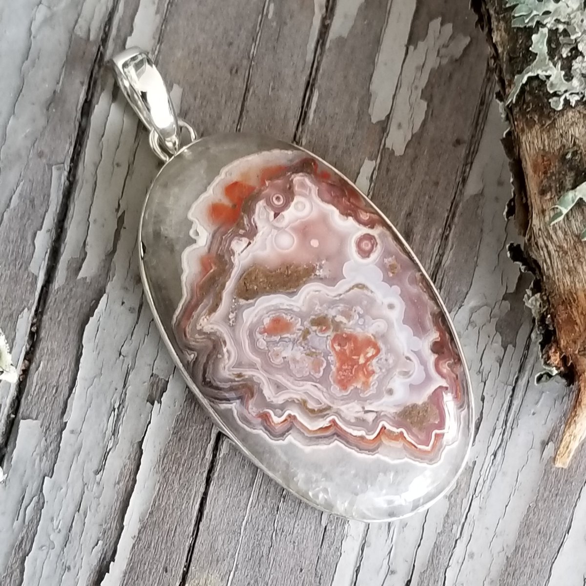 Image of Crazy Lace Pendant in Sterling Silver
