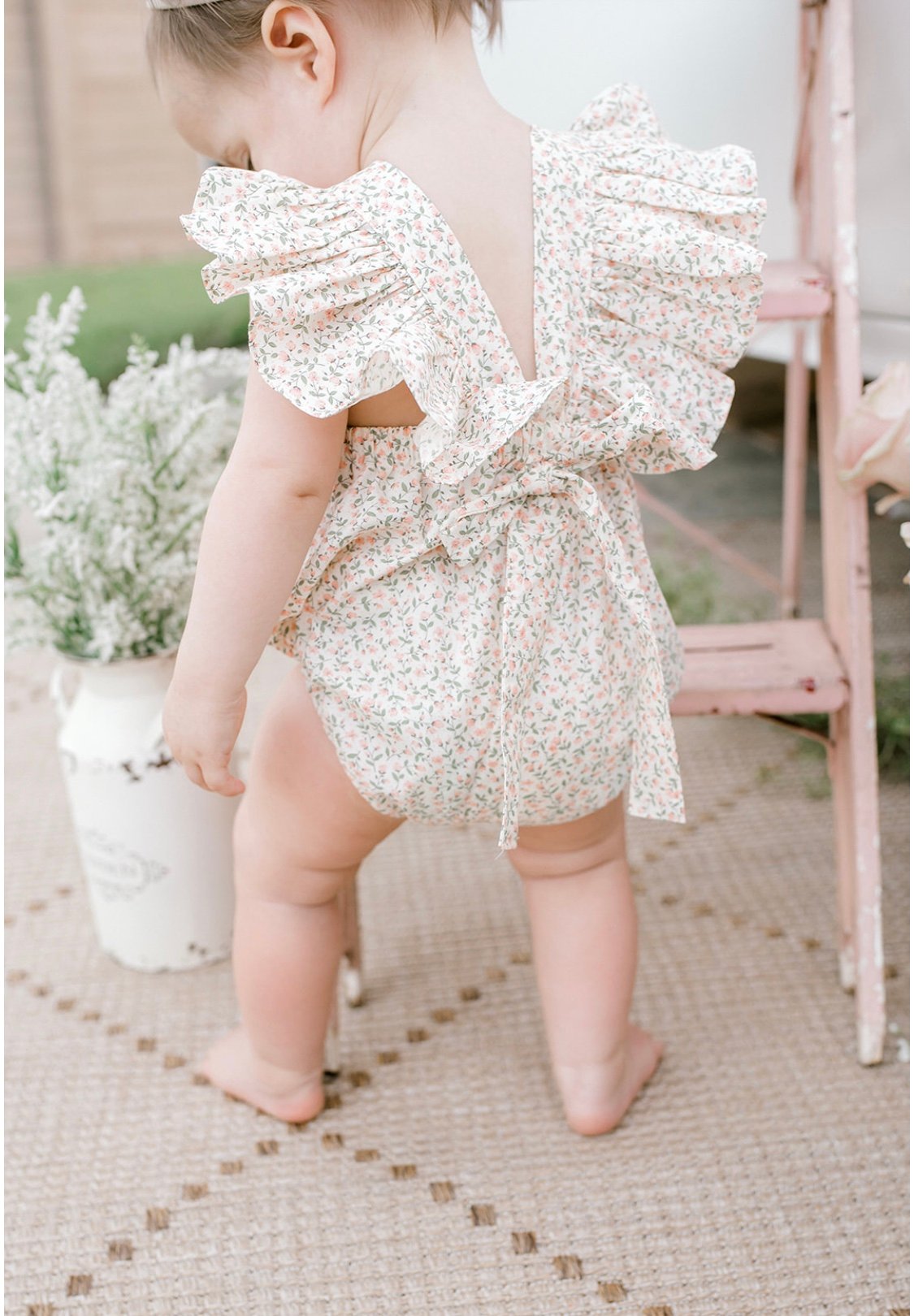 Image of Pink blossom floral romper 