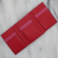Image 3 of SLIM TRIFOLD Wallet– Red & Pink