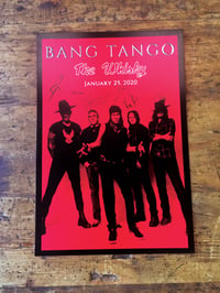 BANG TANGO "WHISKY" HAND SIGNED LIMITED EDITION RED POSTER