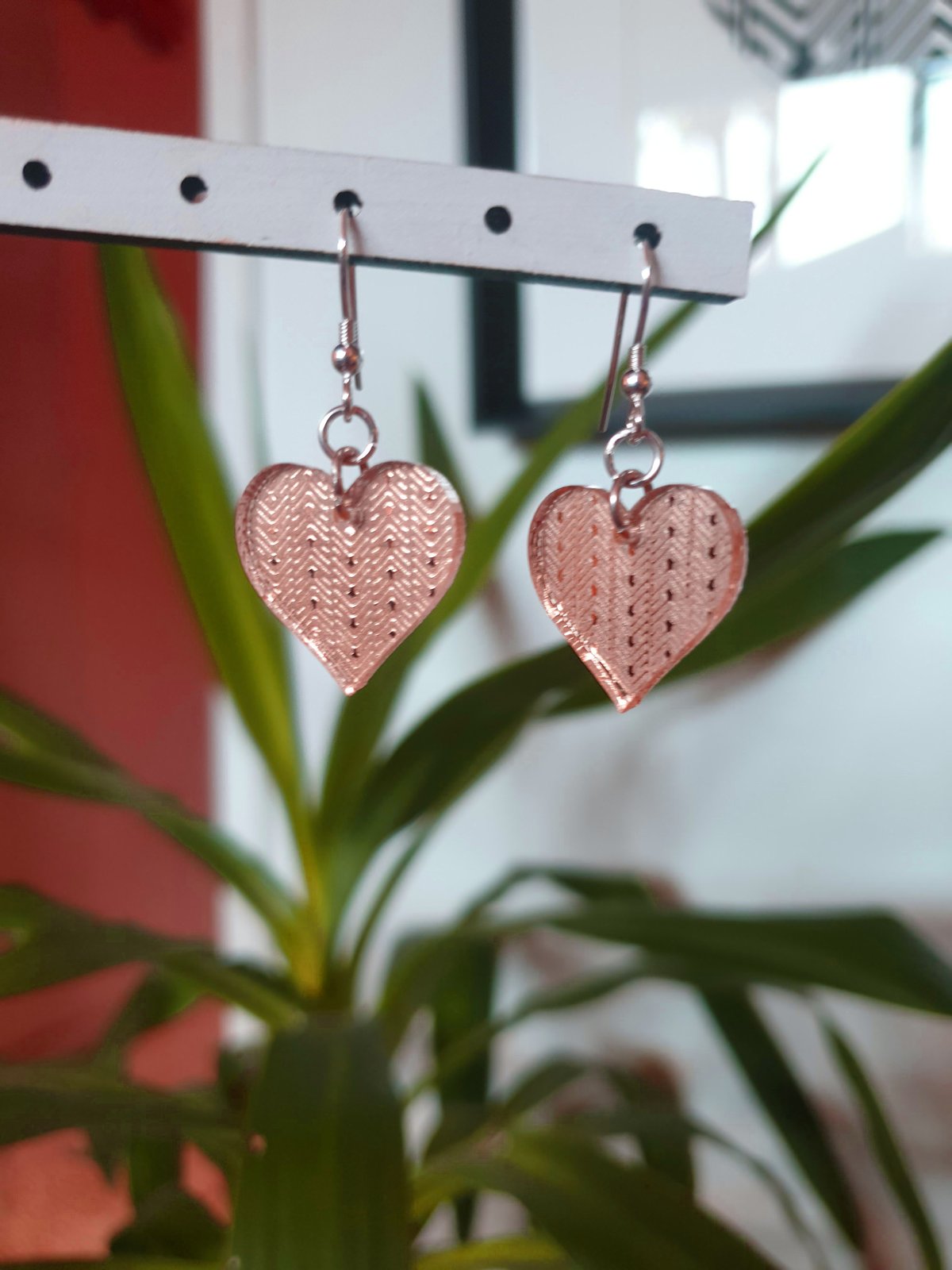 Image of Small Heart Drops in Rose Gold