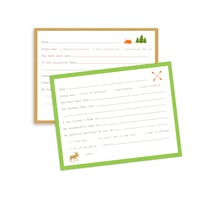 Camp Fill-in-the-blank Notecards + Envelopes