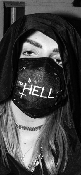 Image of “HELL WILL KEEP ME SAFE” Surgical mask (1 LEFT)