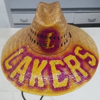 Image 2 of  Los Angeles Lakers custom airbrush straw hats 