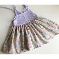 Lilac and gingham dress 