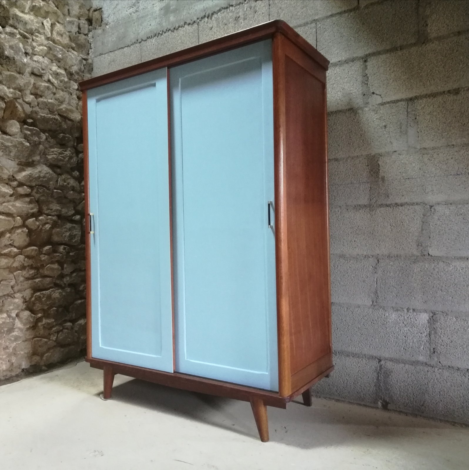 Armoire Portes Coulissantes 60 Fibresendeco Vannerie Artisanale Mobilier Vintage