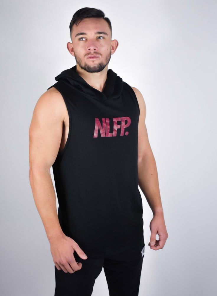 Image of SIGNATURE SLEEVELESS HOODIE BLACK