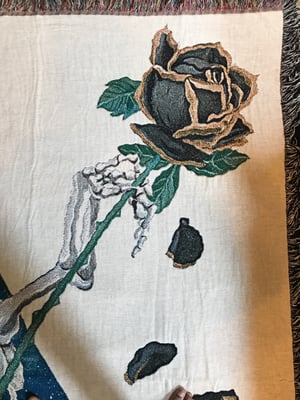 Image of 'Panthers of The Black Rose' woven blanket PREORDER