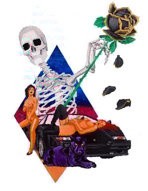 Image of 'Panthers of The Black Rose' woven blanket PREORDER