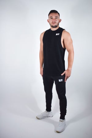 Image of STRIPE MUSCLE TANK BLACK 