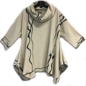 Image of Joy Tunic - natural colored 90%Cotton/10%Linen - "Zen"  - hand painted wearable art tunic