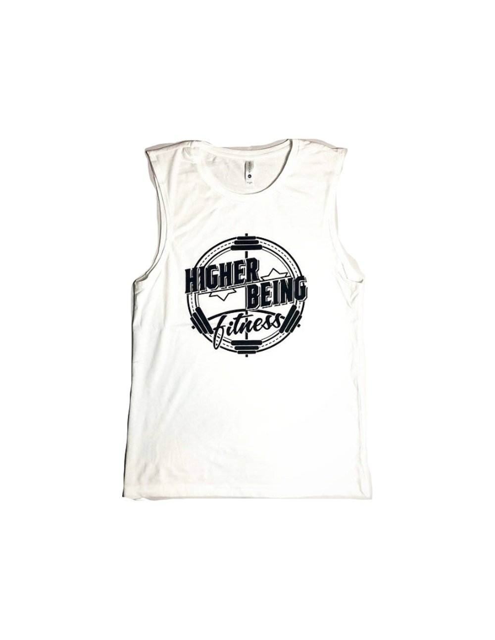 Image of White Higher Being Mens Muscle Tanks 