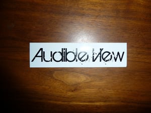 Image of White "Audible View" Sticker