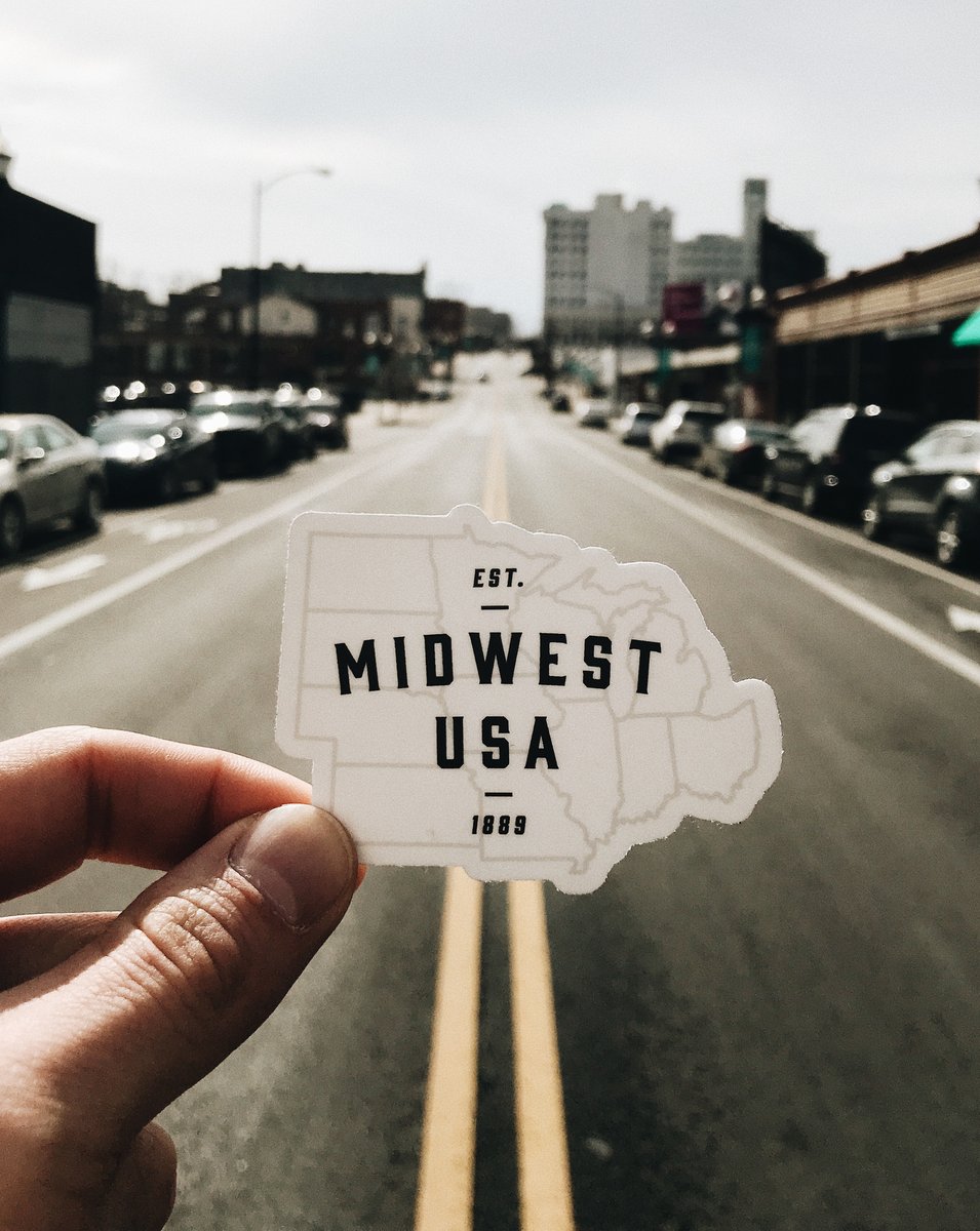 Midwest State Outlines Sticker 106 Apparel Co.
